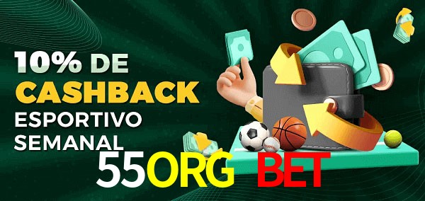 10% de bônus de cashback na 55ORG BET